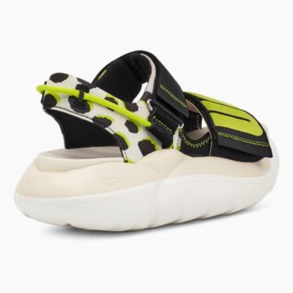 NWT UGG LA Cloud Cheetah Print Flatform Sandal neon Sold Out size 9.5 - Picture 5 of 9